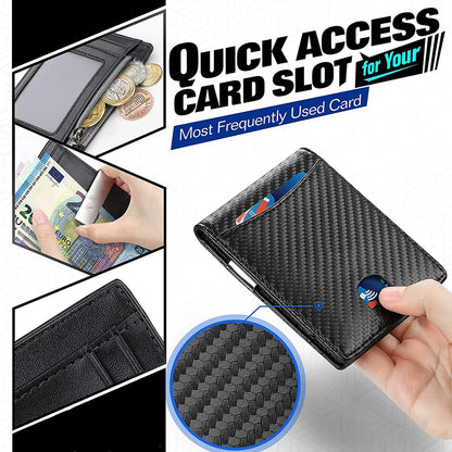 DIENQI Carbon Fiber RFID Slim Wallet