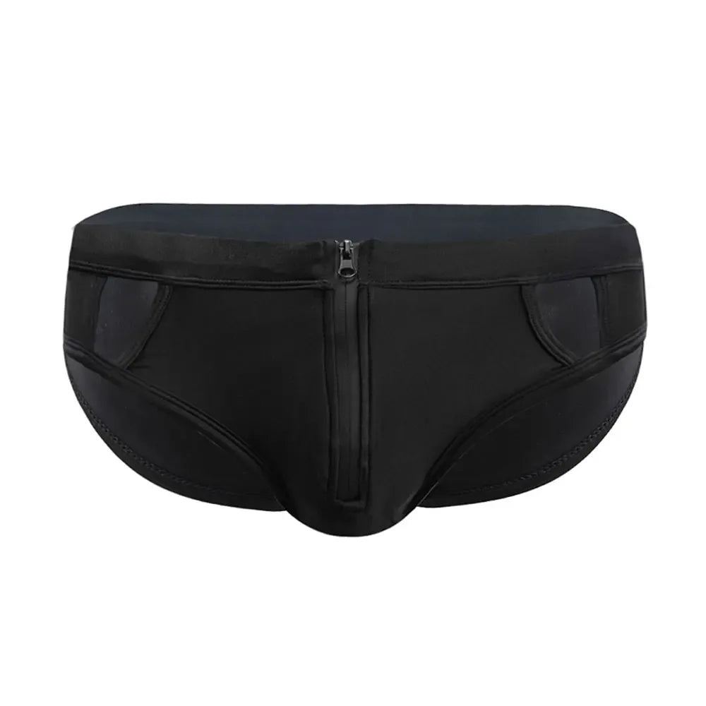 UXH Men's Zipper Swim Briefs - ShopHub