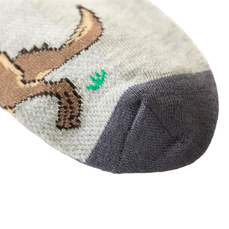 5 Pairs Boys' Dinosaur Socks – Soft & Breathable (4 sizes available) Habicare