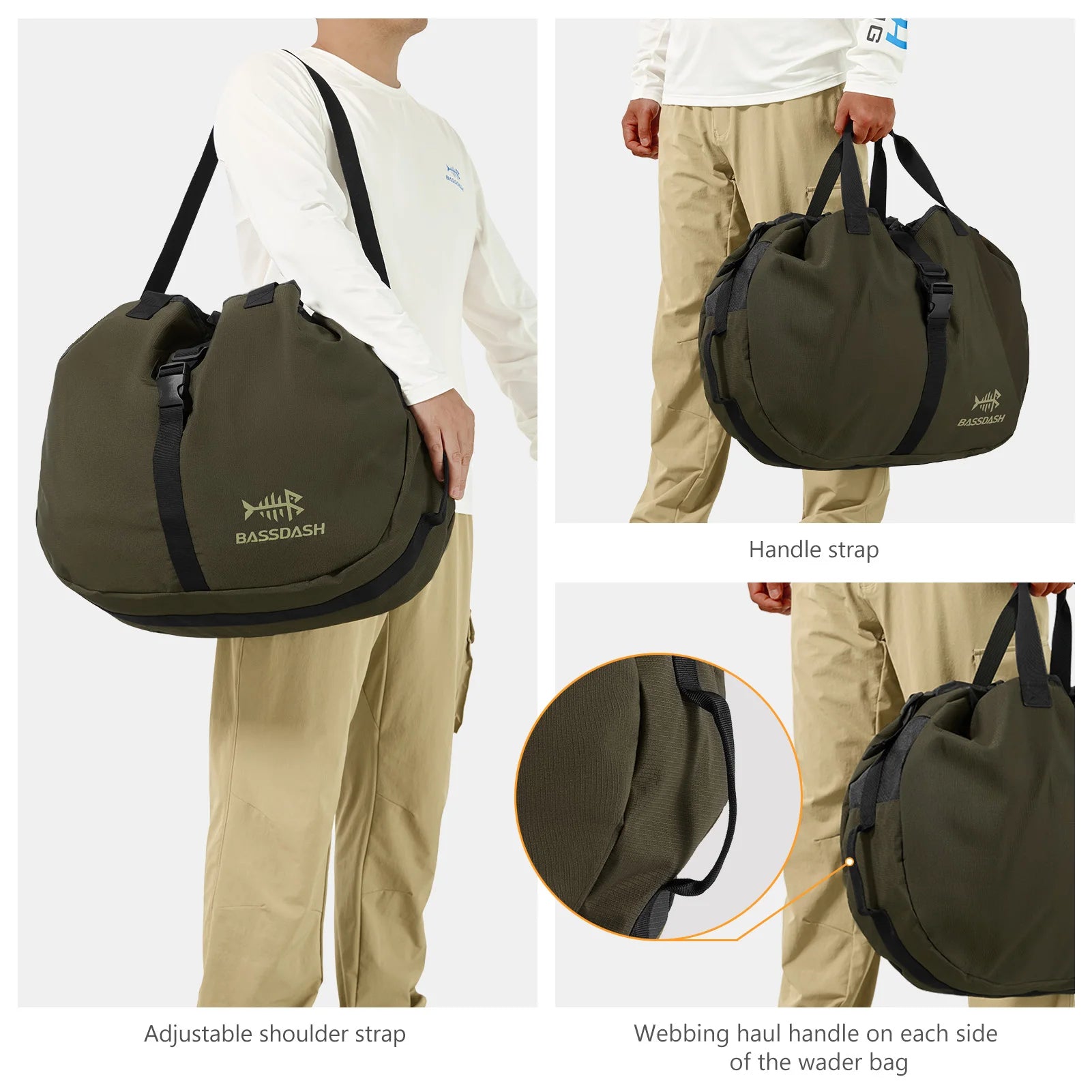 BASSDASH Foldable Wader Bag ShopHub