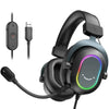 Fifine RGB Gaming Headset - Dynamic Over-Ear Headphones with 7.1 Surround Sound & Mic