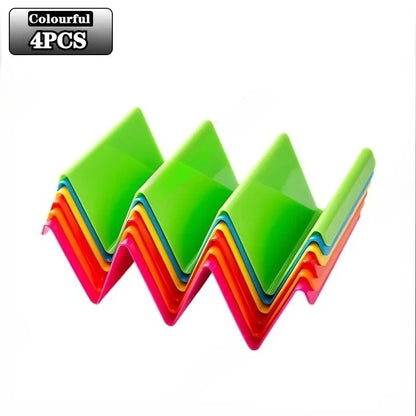 4PCS Taco Holder Rack Multicoloured Wavy Tortilla Tray