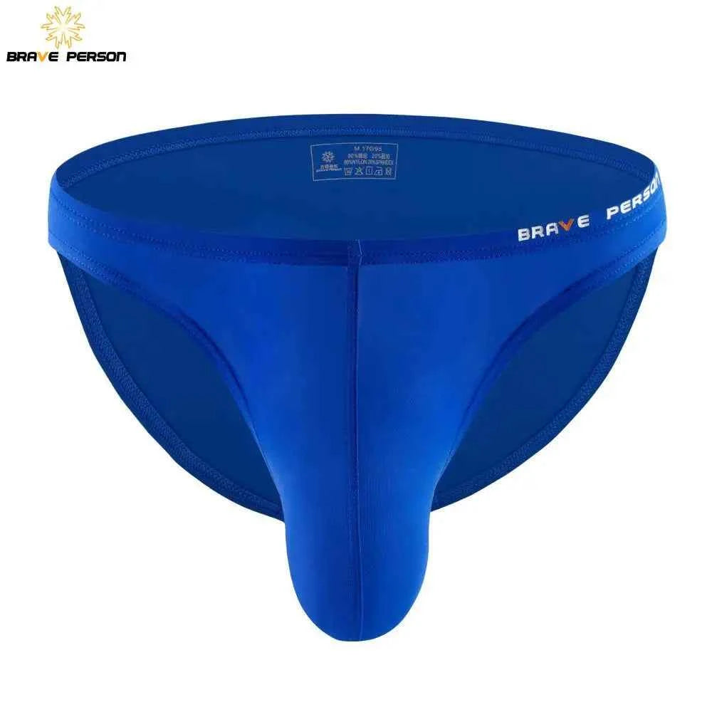 BRAVE PERSON Sexy Men's Underwear Big Penis Pouch Briefs Bikini Nylon Underpants