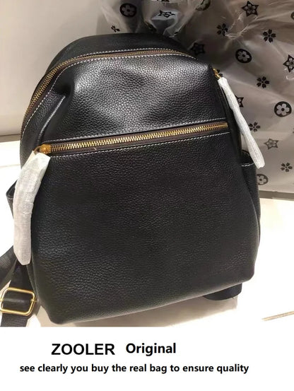 ZOOLER Top Sell Genuine leather Backpack Women Real Leather Travel Bags Style Backpack Soft Skin Female School Girl  Bags MY113