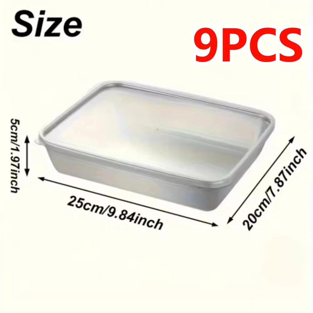 9-Piece Stackable Stainless Steel Baking Containers