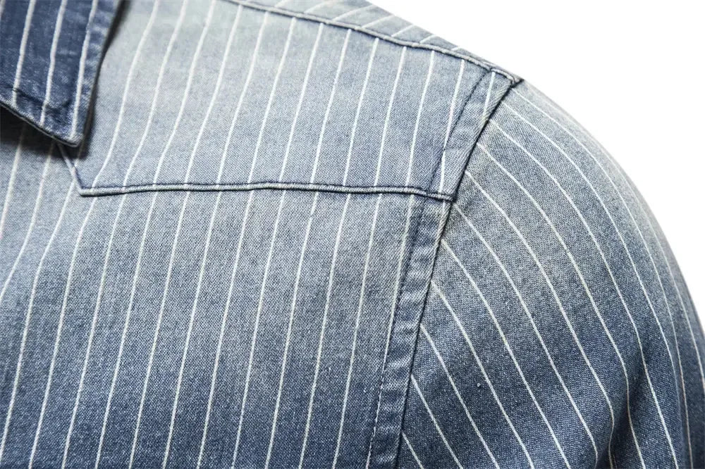 AIOPESON's High-Quality Cotton Denim Shirts - ShopHub