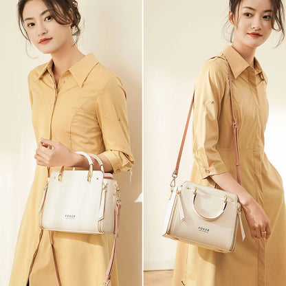 FOXER Split Leather Women's Shoulder Bag