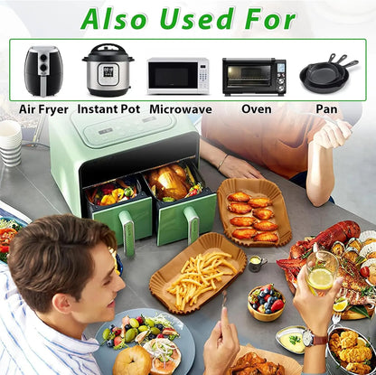 200 Pieces Non-Stick Baking Paper Sheets for Ninja Air Fryer & Foodi Dual