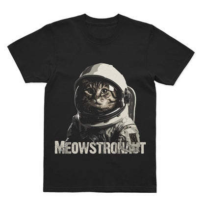 COOLMIND U0012 Astronaut Cat Graphic Cotton Tee