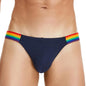 SEOBEAN Men's Breathable Underwear - Mesh Sexy Briefs with Rainbow Belt