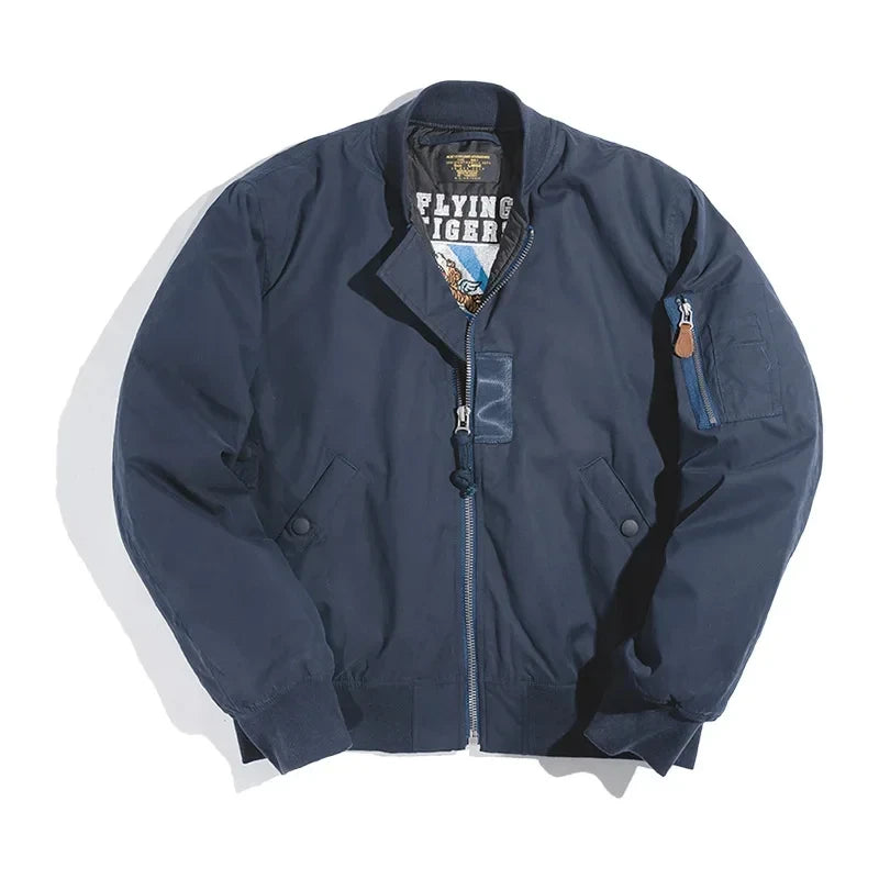 MADEN Panelled MA-1 Bomber Jacket | Blue or Military Green