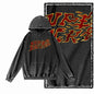 G09 Creative Graphic Acid-Washed Black Hoodie