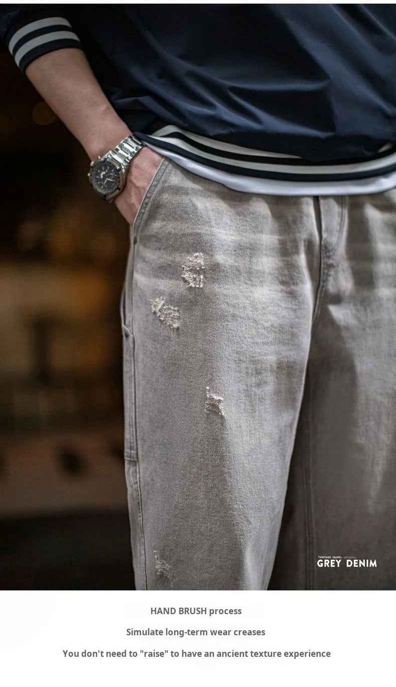 Maden Vintage Heavyweight Washed Gray Jeans