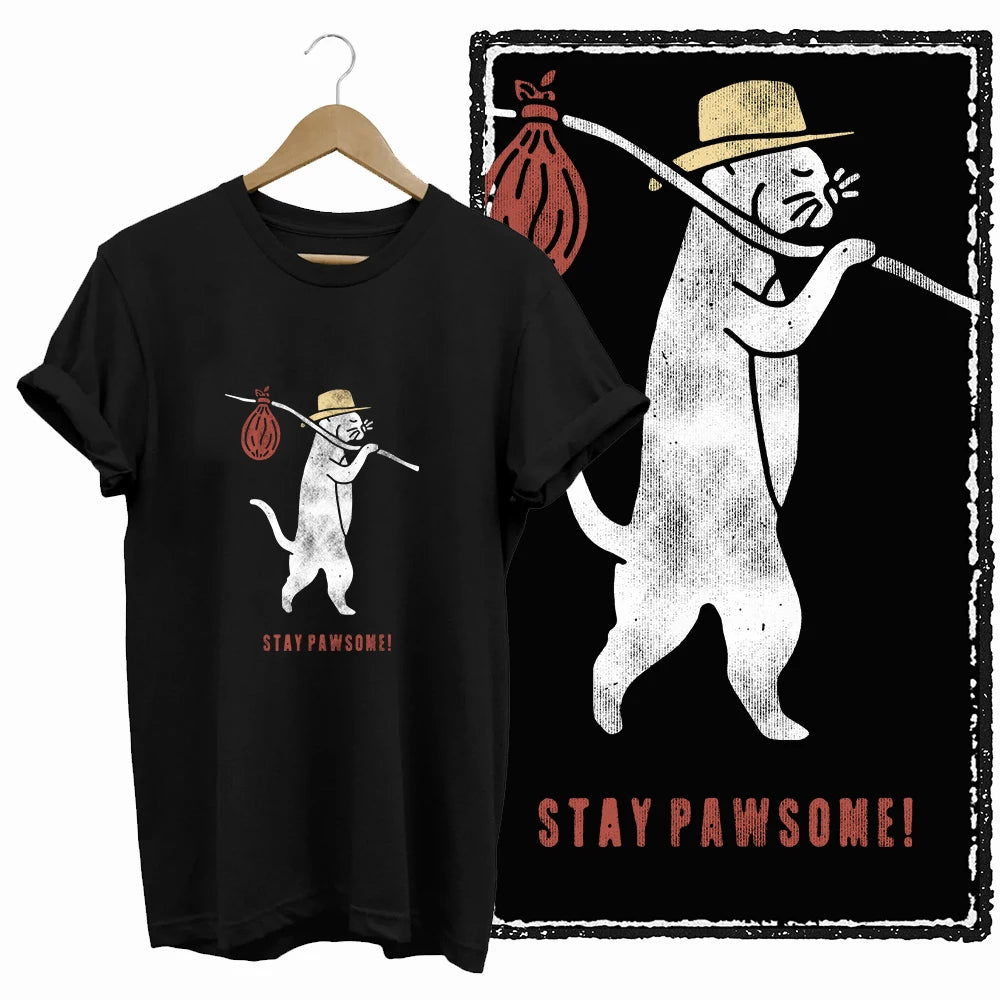 COOLMIND Cat Lover Graphic Cotton T-Shirt | Women's Relaxed Fit