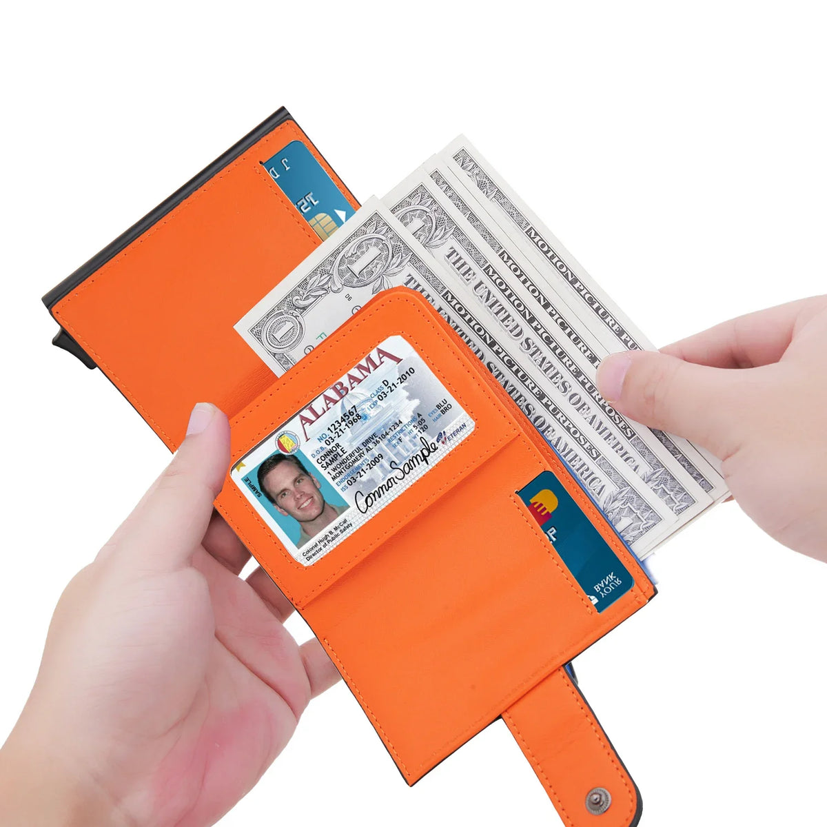 Rfid Credit Card Holder Wallets Men Black Magic Trifold Leather Slim Mini Wallet Small Money Bag Male Purses Carteira Masculina