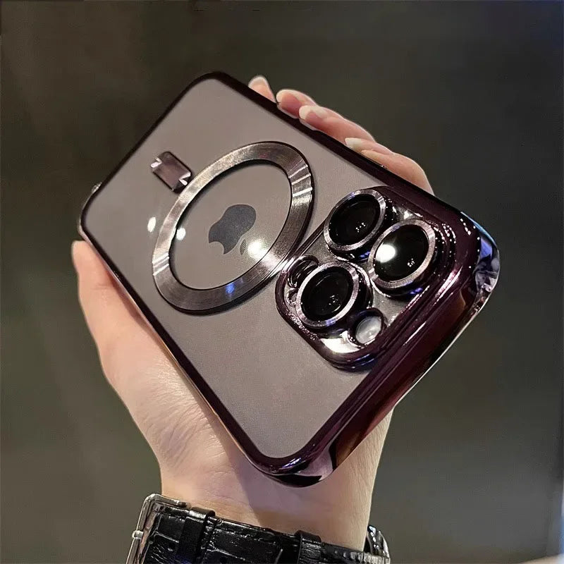 QIXTWO Luxury Magnetic Plating Clear Case - ShopHub