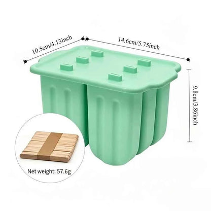 Silicone Popsicle Mold with Lid, Kitchen Tools & Accessories, Practical Kitchen Items, Easy Release Ice Cream Making Mold