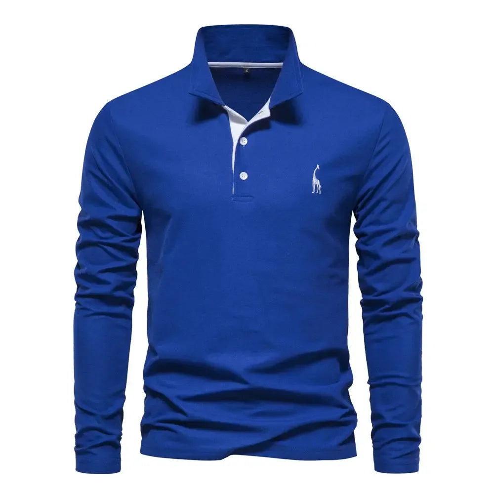 AIOPESON Men's Deer Embroidery Polo Shirts - ShopHub