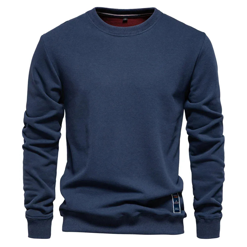 AIOPESON Cotton-Blend Men's Crew Neck Sweatshirts - ShopHub