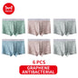 MiiOW 6Pcs Graphene Antibacterial Men's Underwear Boxershorts