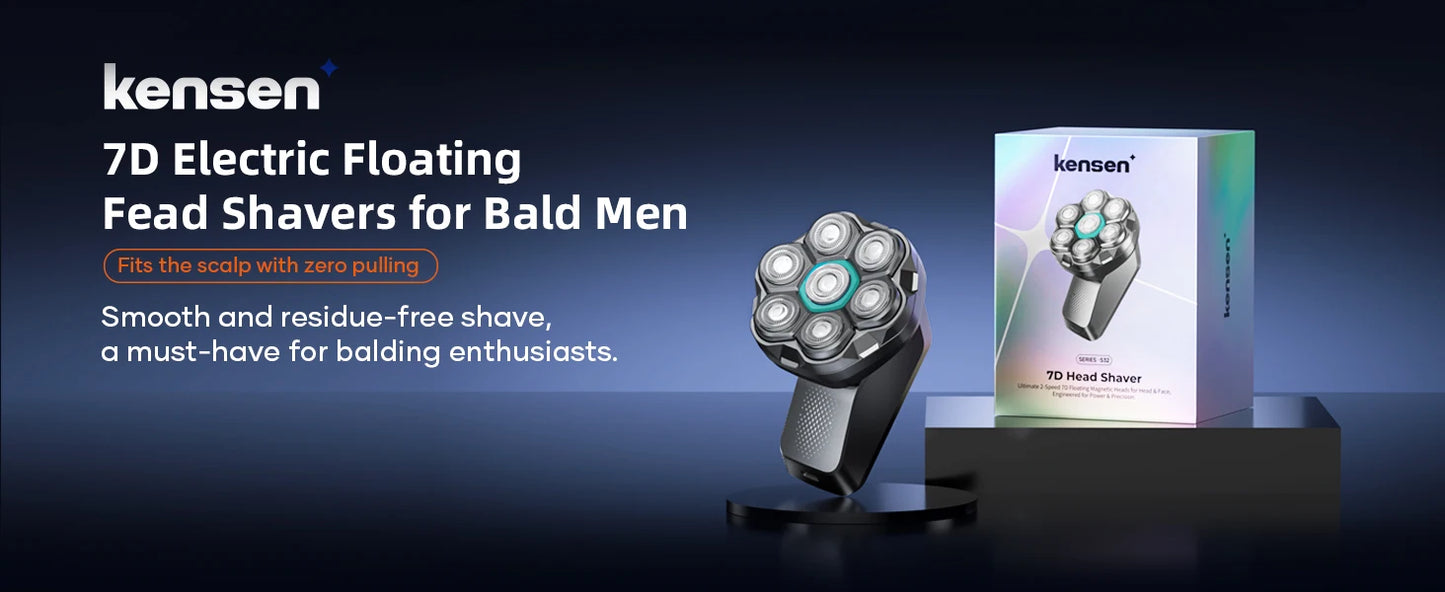 Kensen S32 Electric Head Shaver for Men 7D Floating Cutter
