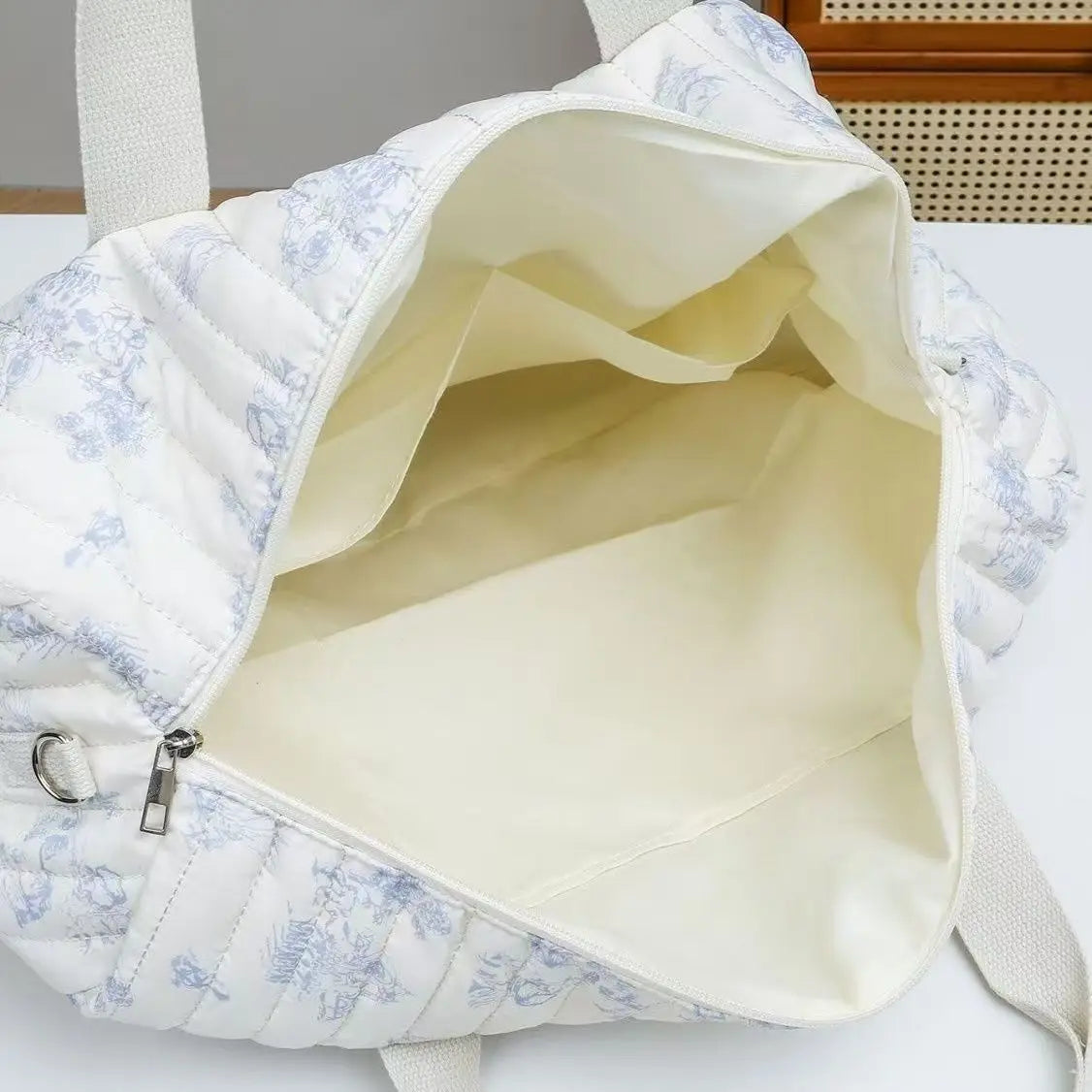 Large Capacity Mommy Bag Travel Tote Bag for Women Baby Diaper Bag Floral Print Multifunctional Crossbody Bag
