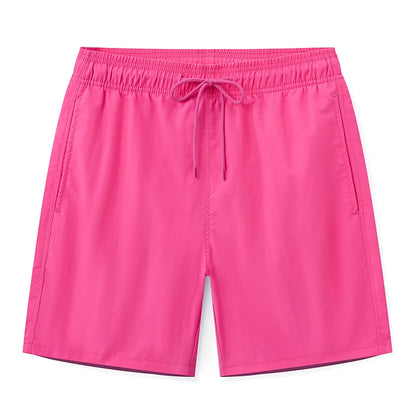 Men's summer boardshorts by Datifer with nylon fabric, solid color, mesh lining, drawstring waist, ideal for surfing and swimming.