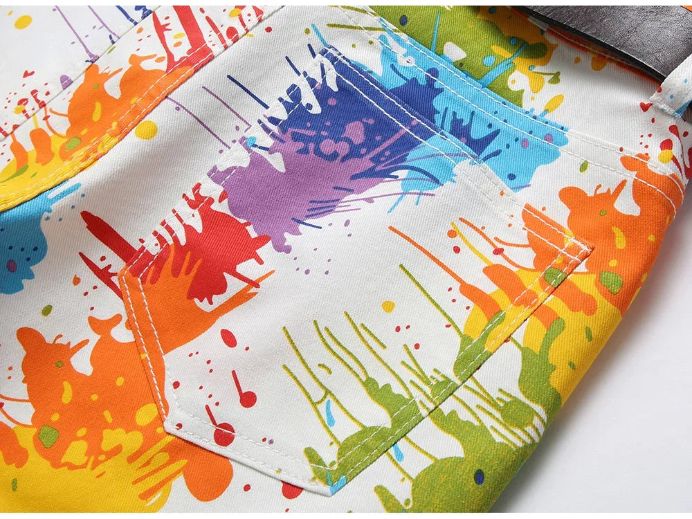 Men's Fancy Colour Painted Shorts - ShopHub