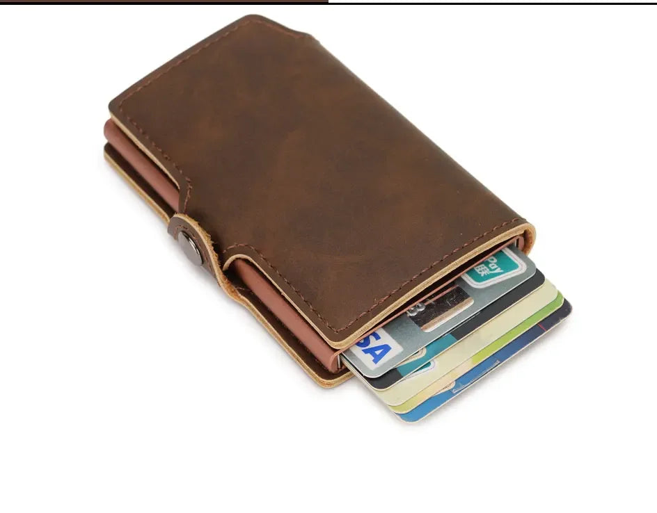 Slim Metal Business Card Holder with RFID Protection