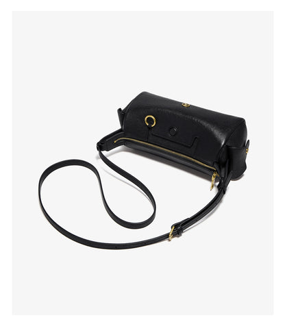 FOXER 2026 New Spring Women's Shoulder Bag Genuine Leather Cylinder Crossbody Bag Lightweight & Durable Bag for Travel & Daily