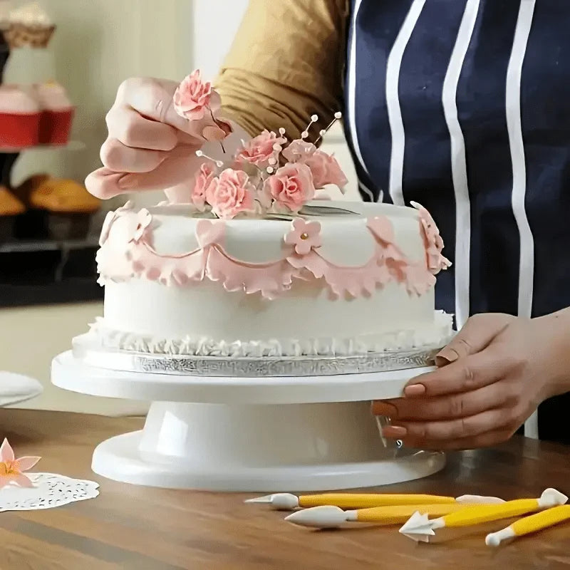 360° Rotating Cake Turntable for Smooth Cake Decorating, Ideal Baking Tool for Cupcakes and Pastries
