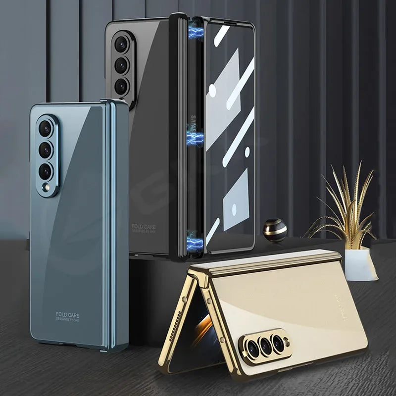GKK Magnetic Hinge Outer Glass Case for Galaxy Z Fold 4 & 5 - ShopHub
