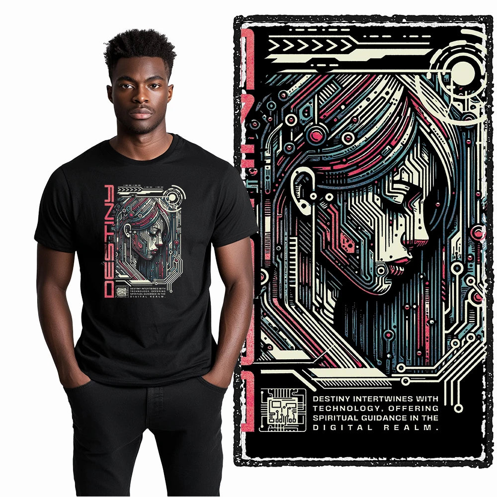 COOLMIND Funny Graphic Cotton T-Shirt | Black