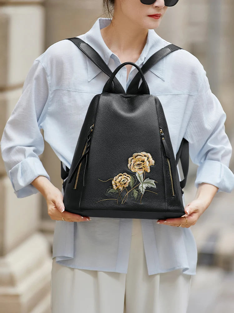 ZOOLER Handmade Cow Leather Backpack