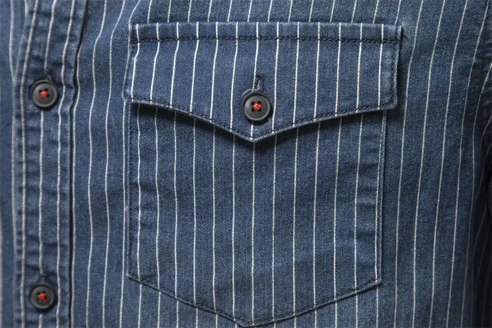 AIOPESON's High-Quality Cotton Denim Shirts - ShopHub