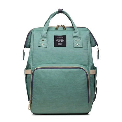 Lequeen Fashion Mummy Maternity Nappy Bag Large Capacity Nappy Bag Travel Backpack Nursing Bag for Baby Care Women's Fashion Bag