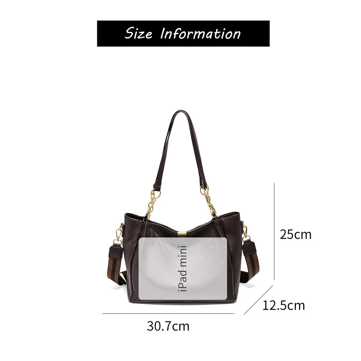 FOXER Genuine Leather Women's Elegant Shoulder Bag Simple Casual Tote Bag Large Capacity Multi-use Crossbody Handbag for Daily
