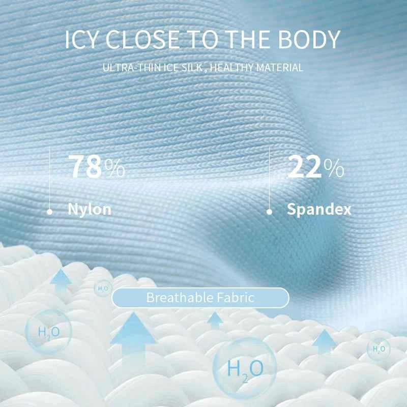 MiiOW 4Pcs Breathable Men Boxer Shorts Graphene Antibacterial Underwear Ice Silk Soft Man Boxershorts Seamless Male Panties 5XL