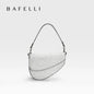 BAFELLI Animal-Print Cow Leather Saddle Bag
