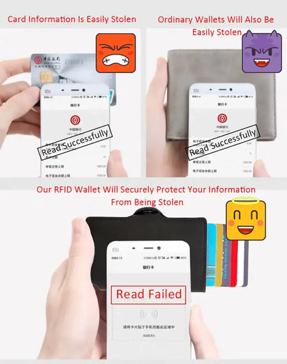 Slim Metal Business Card Holder with RFID Protection
