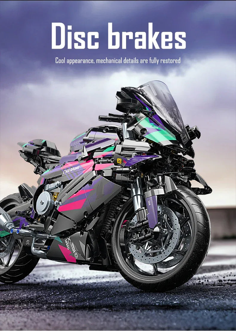 TOYLINX 2062PCS DIY Motorcycle Building Blocks Model Kit - ShopHub