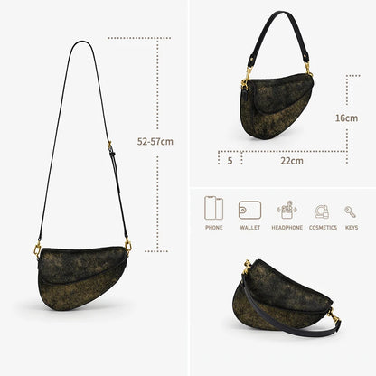 BAFELLI Animal-Print Cow Leather Saddle Bag