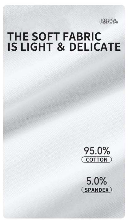 MiiOW Men's Antibacterial Underwear 3Pcs Cotton Boxers
