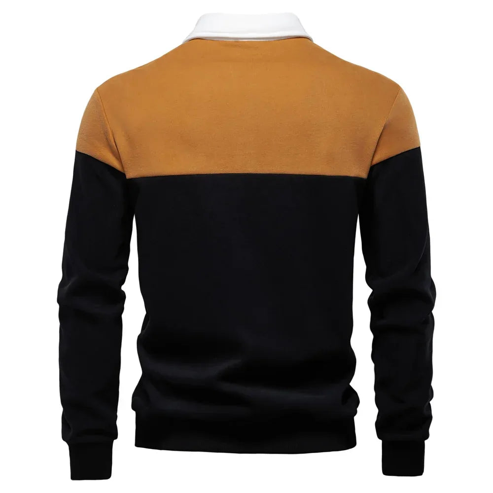 AIOPESON Men's Premium Cotton Block Sweatshirts - ShopHub
