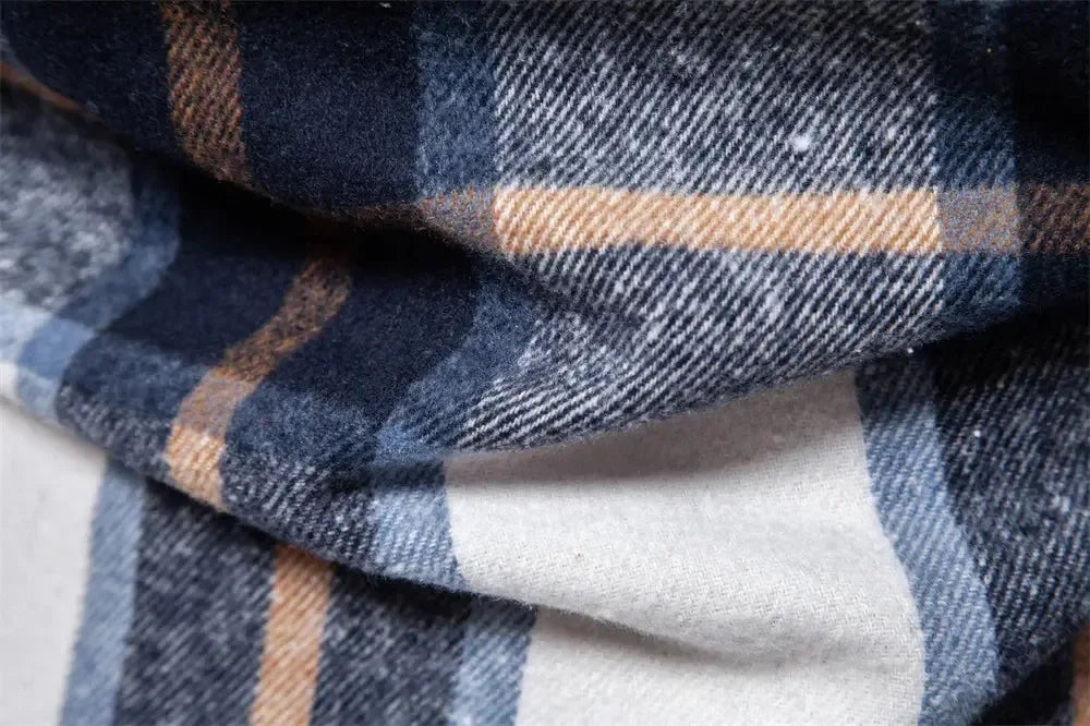 AIOPESON Thicken Plaid Shirts - ShopHub