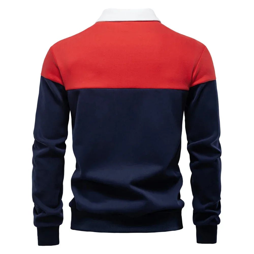 AIOPESON Men's Premium Cotton Block Sweatshirts - ShopHub