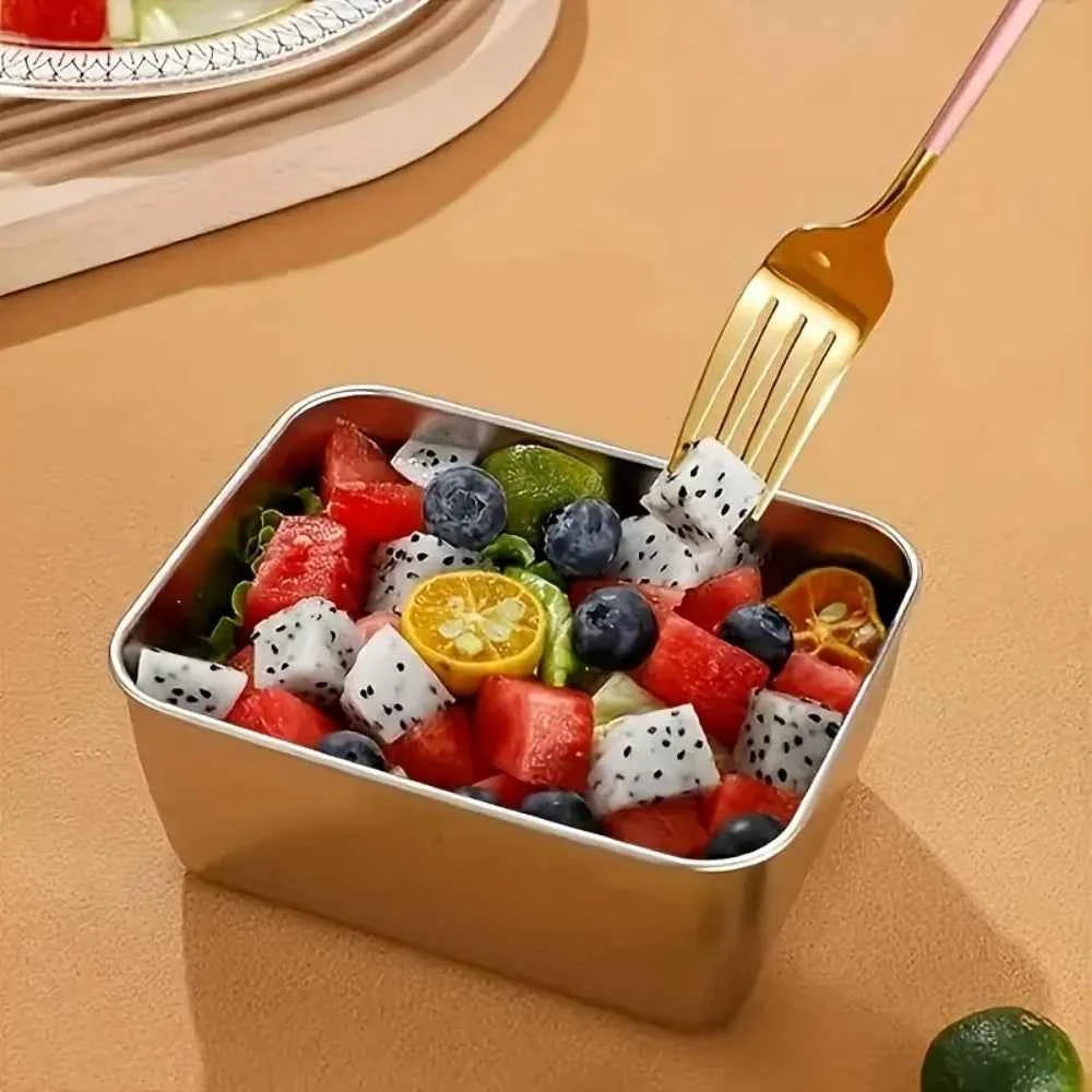 6Pcs Stainless Steel Food Containers, Kitchen Tools & Accessories, Kitchen Items Leakproof Stackable for Camping Picnic