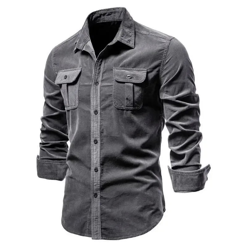 AIOPESON 100% Cotton Corduroy Shirts - ShopHub