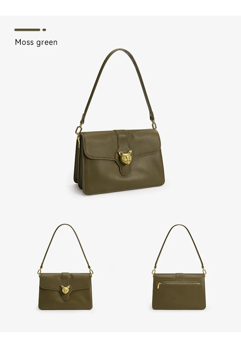 BAFELLI Full-Leather Square Shoulder Bag