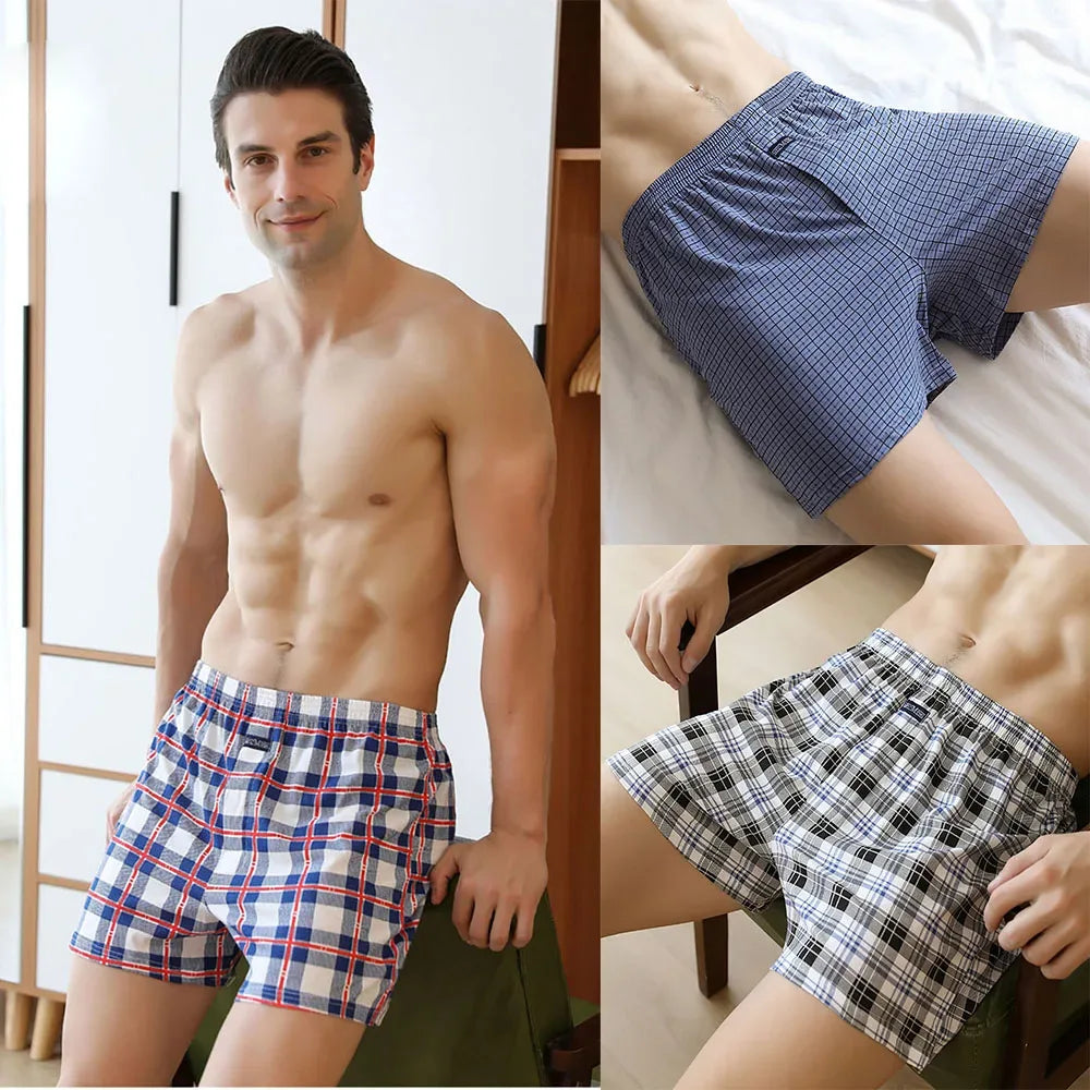 Men's 3 Pack 100% Cotton Pajama Shorts - ShopHub